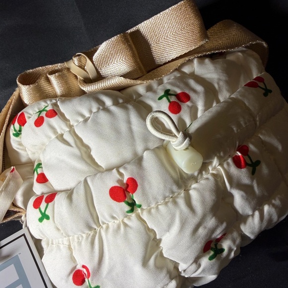 Quilted Crossbody with Cherry Design. - Picture 3 of 4